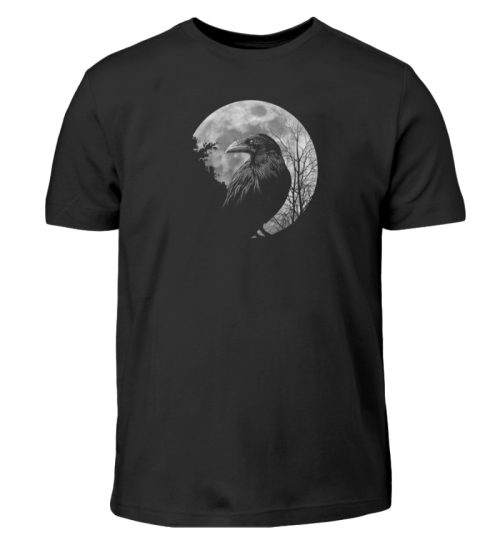 Vollmond-Rabe - Kinder T-Shirt-16