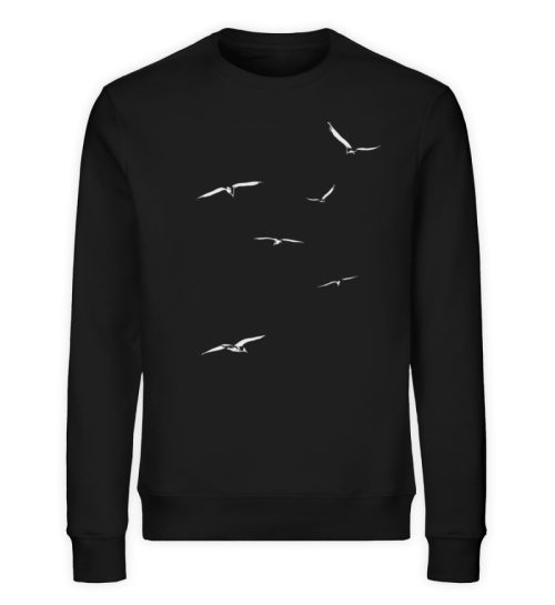 Vogelschwarm - fliegende Vögel - Unisex Organic Sweatshirt-16