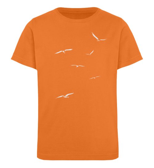 Vogelschwarm - fliegende Vögel - Kinder Organic T-Shirt-6902