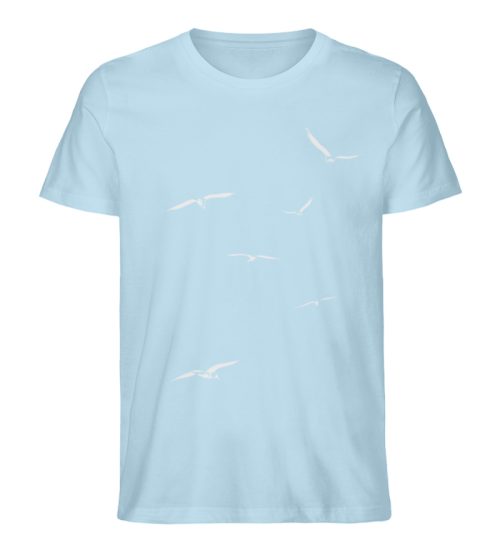 Vogelschwarm - fliegende Vögel - Herren Premium Organic Shirt-6888