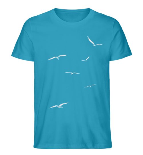 Vogelschwarm - fliegende Vögel - Herren Premium Organic Shirt-6885