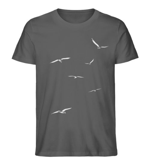 Vogelschwarm - fliegende Vögel - Herren Premium Organic Shirt-6896