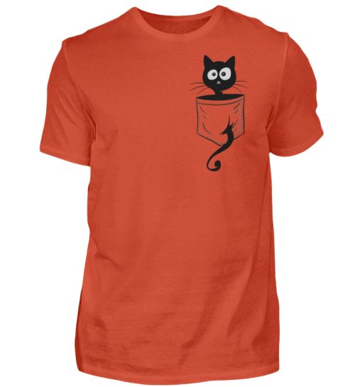 Schwarze Katze in der Tasche - Herren Shirt-1236