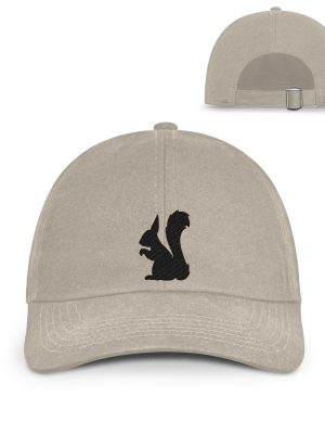 Eichhörnchen Silhouette - Organic Baseball Kappe mit Stick-7132