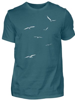 Vogelschwarm - fliegende Vögel - Herren Shirt-1096