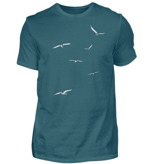 Vogelschwarm - fliegende Vögel - Herren Shirt-1096