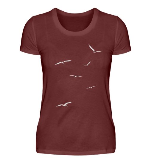 Vogelschwarm - fliegende Vögel - Damen Premiumshirt-3192
