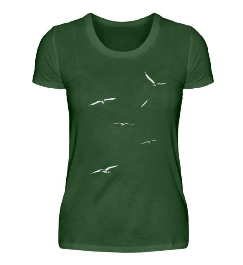 Vogelschwarm - fliegende Vögel - Damen Premiumshirt-2936