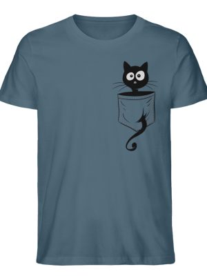 Schwarze Katze in der Tasche - Herren Premium Organic Shirt-6895