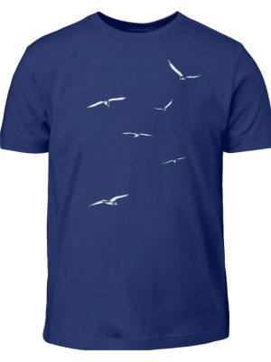 Vogelschwarm - fliegende Vögel - Kinder T-Shirt-1115
