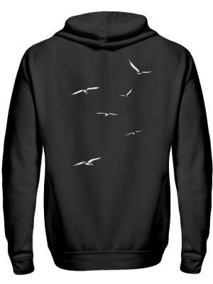Vogelschwarm - fliegende Vögel - Zip-Hoodie-16