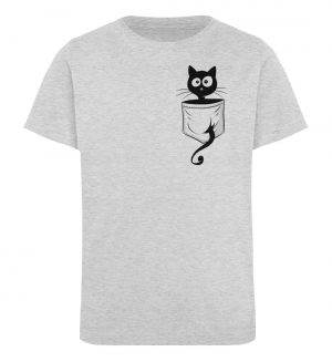 Schwarze Katze in der Tasche - Kinder Organic T-Shirt-6892
