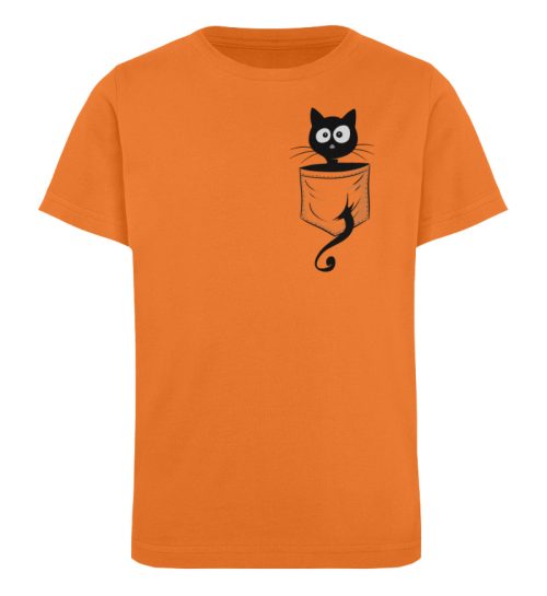 Schwarze Katze in der Tasche - Kinder Organic T-Shirt-6902