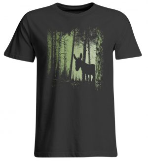 Zwielicht-Wald Esel Maultier Silhouette - Übergrößenshirt-639