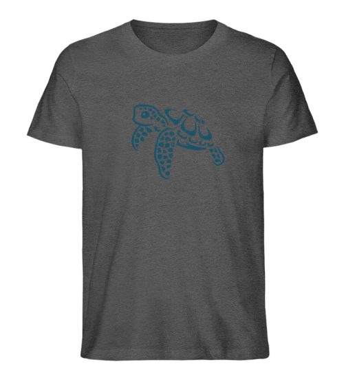 Lässig lustige Wasserschildkröte - Herren Organic Melange Shirt-6898