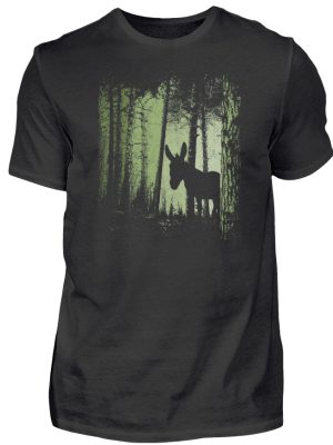 Zwielicht-Wald Esel Maultier Silhouette - Herren Shirt-16