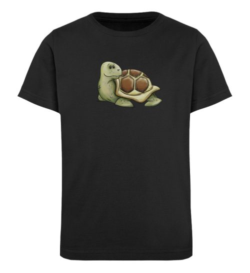 Lässige süße Schildkröte - Kinder Organic T-Shirt-16