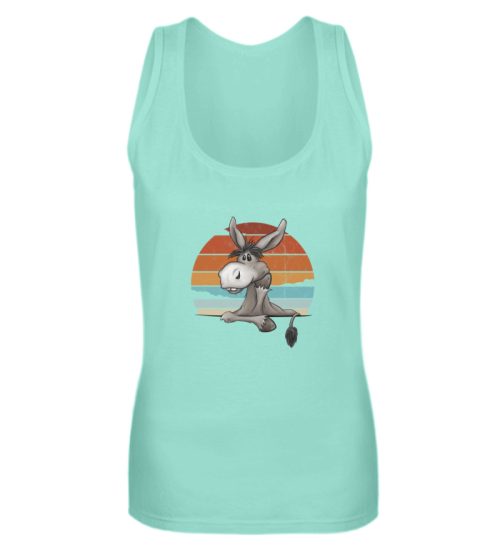 Lässiges Maultier Retro Esel - Frauen Tanktop-657