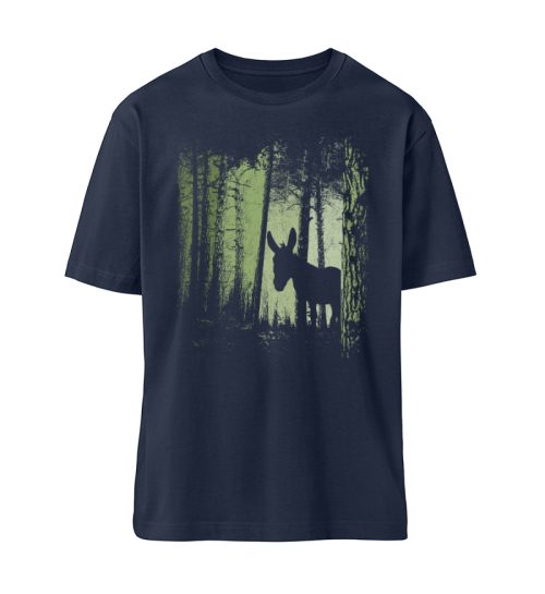 Zwielicht-Wald Esel Maultier Silhouette - Organic Oversized Shirt ST/ST-6887