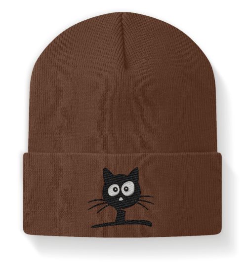 Kleine schwarze Katze - Beanie-6759