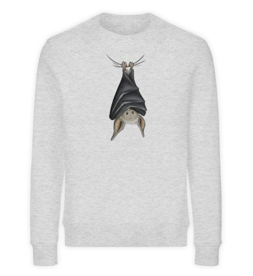 Lustig chillende Fledermaus - Unisex Organic Sweatshirt-6892