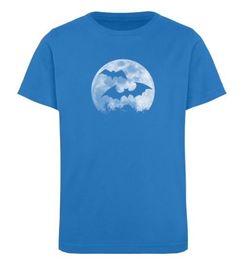 Fledermaus Silhouetten bei Vollmond - Kinder Organic T-Shirt-6886