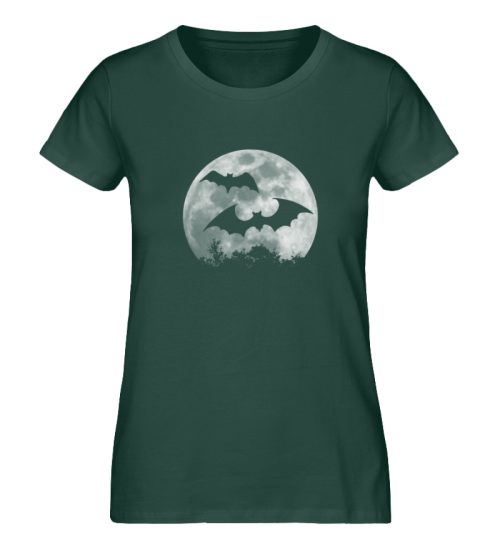 Fledermaus Silhouetten bei Vollmond - Damen Premium Organic Shirt-7112