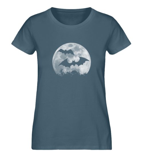 Fledermaus Silhouetten bei Vollmond - Damen Premium Organic Shirt-6895