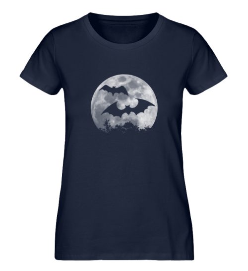 Fledermaus Silhouetten bei Vollmond - Damen Premium Organic Shirt-6887