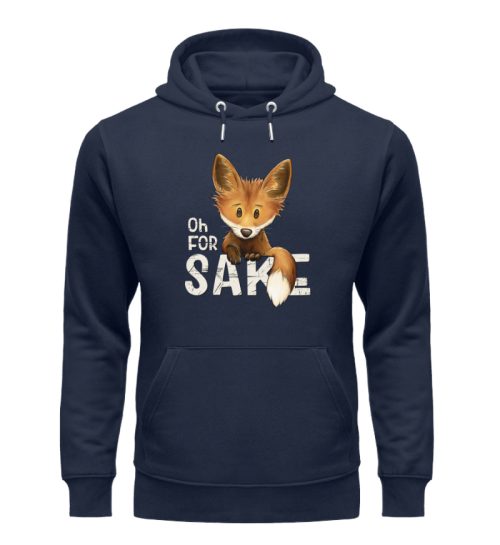 For Fox Sake fluchender Fuchs - Unisex Organic Hoodie-6887