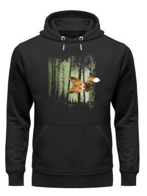 Fuchs im Zwielicht-Wald - Unisex Organic Hoodie-16