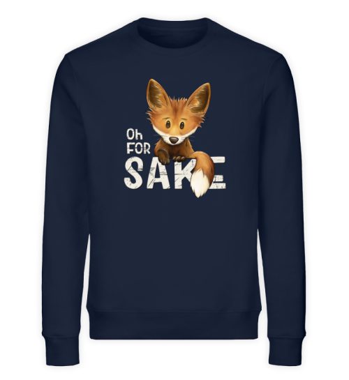 For Fox Sake fluchender Fuchs - Unisex Organic Sweatshirt-6887