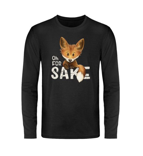 For Fox Sake fluchender Fuchs - Unisex Long Sleeve T-Shirt-16