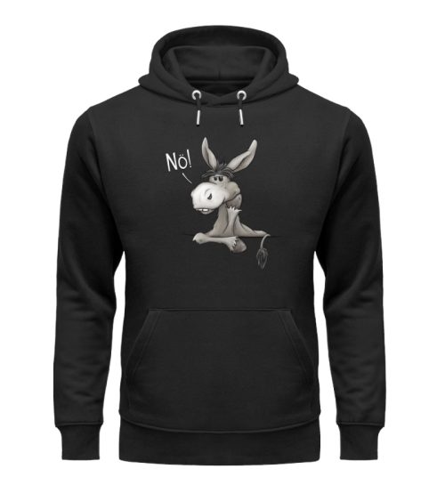 Nö! Störrisches Maultier Lässiger Esel - Unisex Organic Hoodie-16