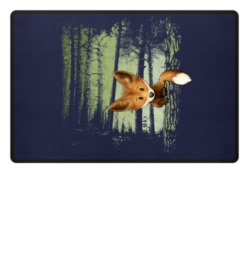 Fuchs im Zwielicht-Wald - Fußmatte-198