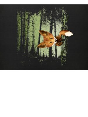 Fuchs im Zwielicht-Wald - Fußmatte-16
