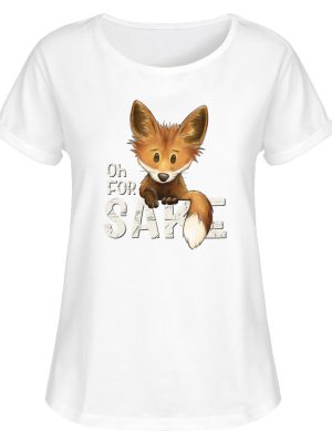 For Fox Sake fluchender Fuchs - Damen RollUp Shirt-3