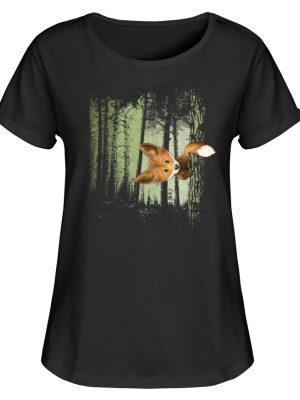 Fuchs im Zwielicht-Wald - Damen RollUp Shirt-16
