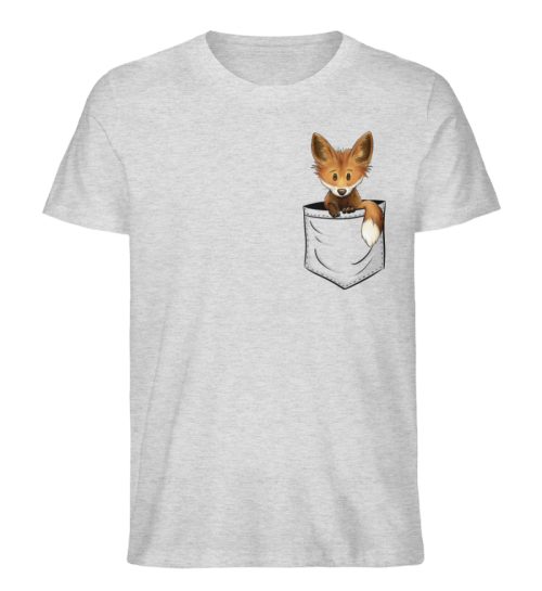 Funky Fuchs in der Tasche - Herren Organic Melange Shirt-6892