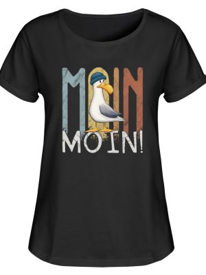 Moin Moin norddeutsche Möwe - Damen RollUp Shirt-16
