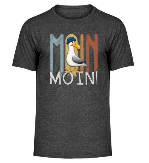 Moin Moin norddeutsche Möwe - Herren Melange Shirt-6808