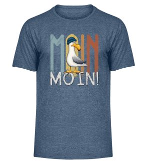 Moin Moin norddeutsche Möwe - Herren Melange Shirt-6803