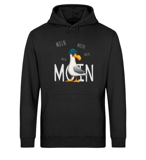 Moin Moin Lässige Hipster Möwe - Unisex Organic Hoodie-16