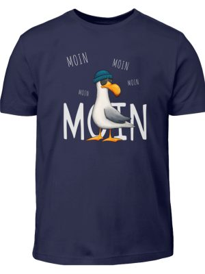 Moin Moin Lässige Hipster Möwe - Kinder T-Shirt-198