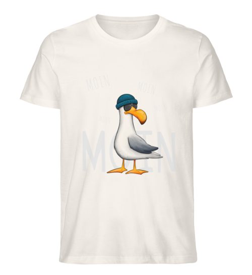 Moin Moin Lässige Hipster Möwe - Herren Premium Organic Shirt-6881