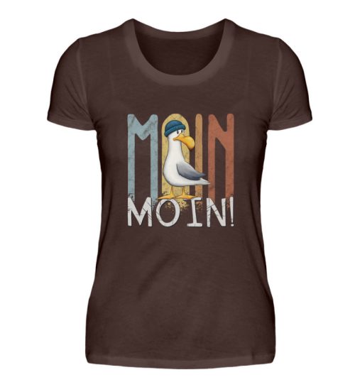 Moin Moin norddeutsche Möwe - Damen Premiumshirt-1074