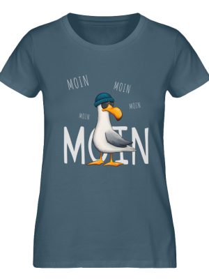 Moin Moin Lässige Hipster Möwe - Damen Premium Organic Shirt-6895