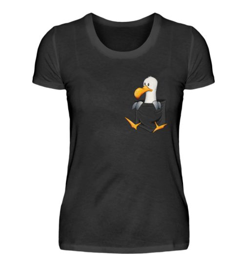Kleine Möwe In Deiner Tasche - Damenshirt-16