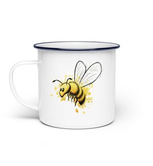 Lässige kleine Honig-Biene - Emaille Tasse-3