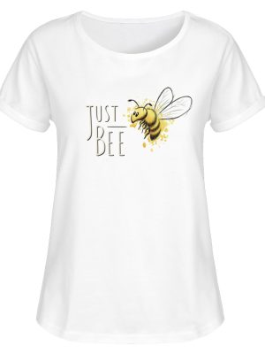 Just Bee, kleine Honig-Biene - Damen RollUp Shirt-3